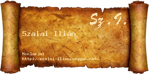 Szalai Ilián névjegykártya
